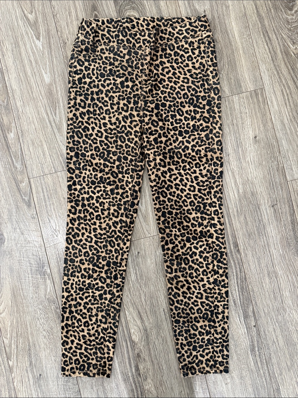 Buffalo David Bitton Leopard Print Leggings in Tan and Black Sz L